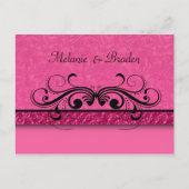 Damask Butterfly Save the Date Uitnodiging (Voorkant)