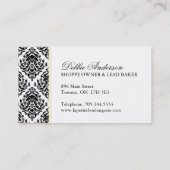 Damask Cake Bakery Visitekaartjes (Achterkant)