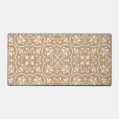 Damask Camel Bruin Kleur Stijlvol Bureaumat (Voorkant)