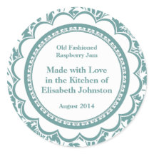 Damask Canning Labels voor Zelfgemaakte Jam, Gelei