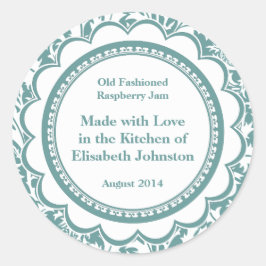 Damask Canning Labels voor Zelfgemaakte Jam, Gelei