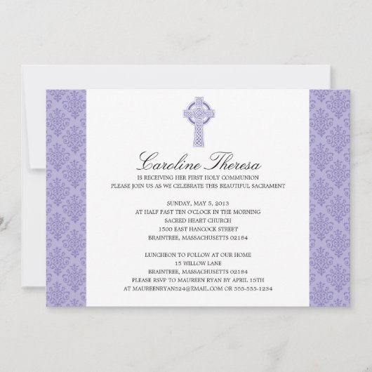 Damask Celtic Cross First Community Kaart (Voorkant)