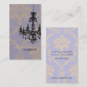 Damask Chandelier 2 Visitekaartje (Paars) (Voorkant / Achterkant)