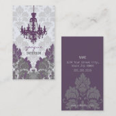 Damask Chandelier Visitekaartje (Paars) (Voorkant / Achterkant)