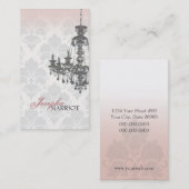 Damask Chandelier Visitekaartje (Peach) (Voorkant / Achterkant)