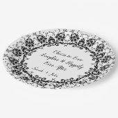 Damask Cheers to Love Laughter Wedding Occasion Papieren Bordje (Gekanteld)