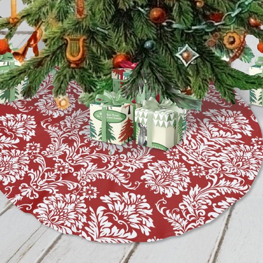 Damask Christmas Kerstboom Rok