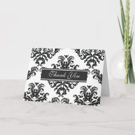 Damask Classic bedankkaart (Voorkant)