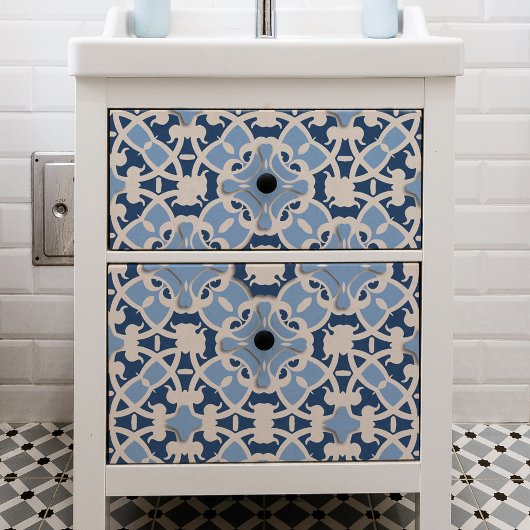  Damask Classic MorocBlue and White Tissuepapier