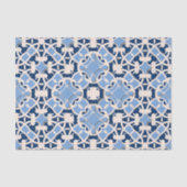  Damask Classic MorocBlue and White Tissuepapier (Voorkant)