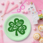 Damask Clover Papieren Bordje (Feest)