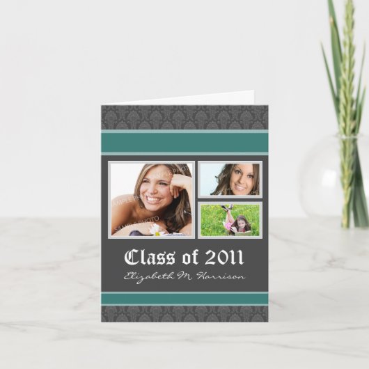 Damask Custom Graduation Announcement (Voorkant)