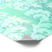 Damask Cut Velvet, ANTIEK LACE in MINT GREEN Poster (Hoek)