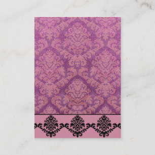 Damask Cut Velvet, DUBBEL DAMASK in roze Visitekaartje