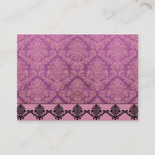 Damask Cut Velvet, DUBBEL DAMASK in roze Visitekaartje