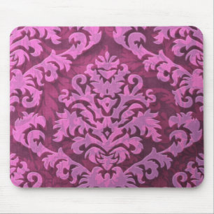 Damask Cut Velvet, gegaufreerde bladeren in Roos R Muismat