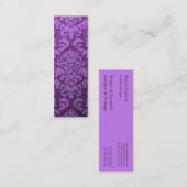 Damask Cut Velvet, gegaufreerde bladeren Mini Visitekaartje (Voorkant / Achterkant)
