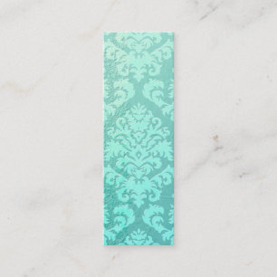 Damask Cut Velvet, ingegraveerd Satin Mini Visitekaartje