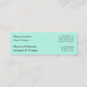 Damask Cut Velvet, ingegraveerd Satin Mini Visitekaartje (Achterkant)