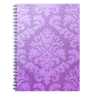Damask Cut Velvet, ingegraveerd Satin Notitieboek