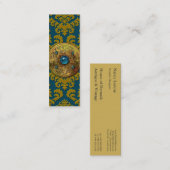 Damask Cut Velvet, Medallion Mini Visitekaartje (Voorkant / Achterkant)
