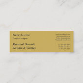 Damask Cut Velvet, Medallion Mini Visitekaartje (Achterkant)