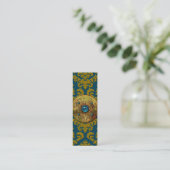 Damask Cut Velvet, Medallion Mini Visitekaartje (Staand voorkant)