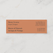 Damask Cut Velvet, Medallion Mini Visitekaartje (Achterkant)