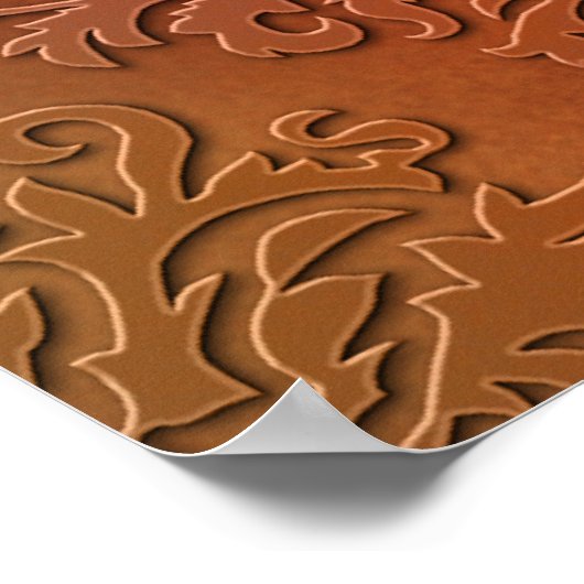 Damask Cut Velvet, SATIN ABSTRACT Poster (Hoek)