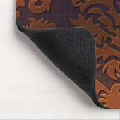 Damask Cut Velvet, Shadow in Oranje & Brown Muismat (Hoek)