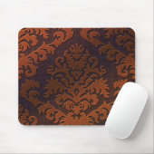 Damask Cut Velvet, Shadow in Oranje & Brown Muismat (Met muis)