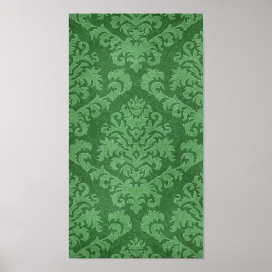 DAMASK CUT VELVET, TAPESTRY IN GROEN POSTER (Voorkant)