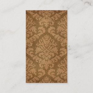 Damask Cut Velvet, Tapestry in Shades of Brown Visitekaartje