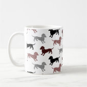 Damask Dachshunds Holiday Patroon Koffiemok (Links)