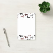 Damask Dachshunds Holiday Patroon Post-it® Notes (Kantoor)