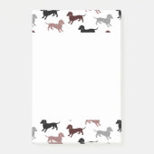 Damask Dachshunds Holiday Patroon Post-it® Notes (Voorkant)