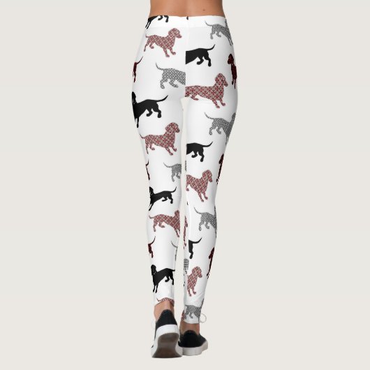 Damask Dachshunds Leggings (Achterkant)