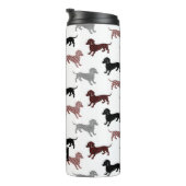 Damask Dachshunds Thermosbeker (Geroteerd rechts)