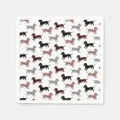 Damask Dachshunds Vakantiepatroon Servet (Voorkant)