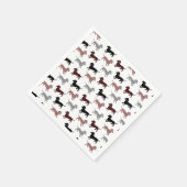 Damask Dachshunds Vakantiepatroon Servet (Hoek)