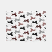 Damask Dackel Schattigee teckels Fleece Deken (Voorkant (Horizontaal))