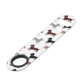 Damask Dackel Schattigee teckels Speed Flessenopener (Voorkant Gekanteld)