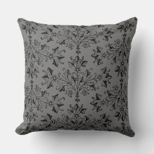 Damask Daisy Floral Grey Kussen
