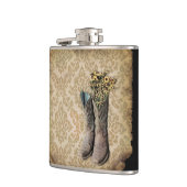 Damask daisy Western country cowboy laarzen Heupfles (Links)