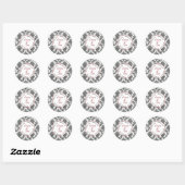 Damask Dank je (#LABL026) Ronde Sticker (Vel)