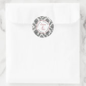 Damask Dank je (#LABL026) Ronde Sticker (Tas)