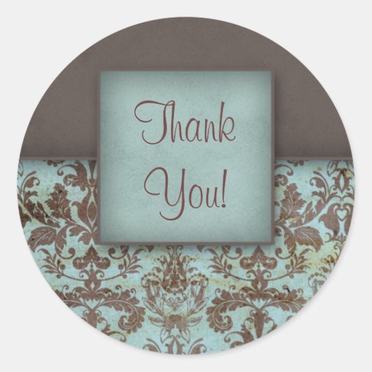 Damask Dank je Stickers (Voorkant)