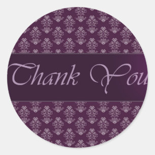  Damask Dank u Sticker/Seal Ronde Sticker