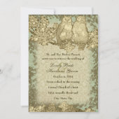  Damask de heer en Mrs Owl Wedding Invitation Kaart (Voorkant)
