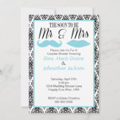 Damask de heer en Mrs Shower Invitation (1) Kaart (Voorkant)